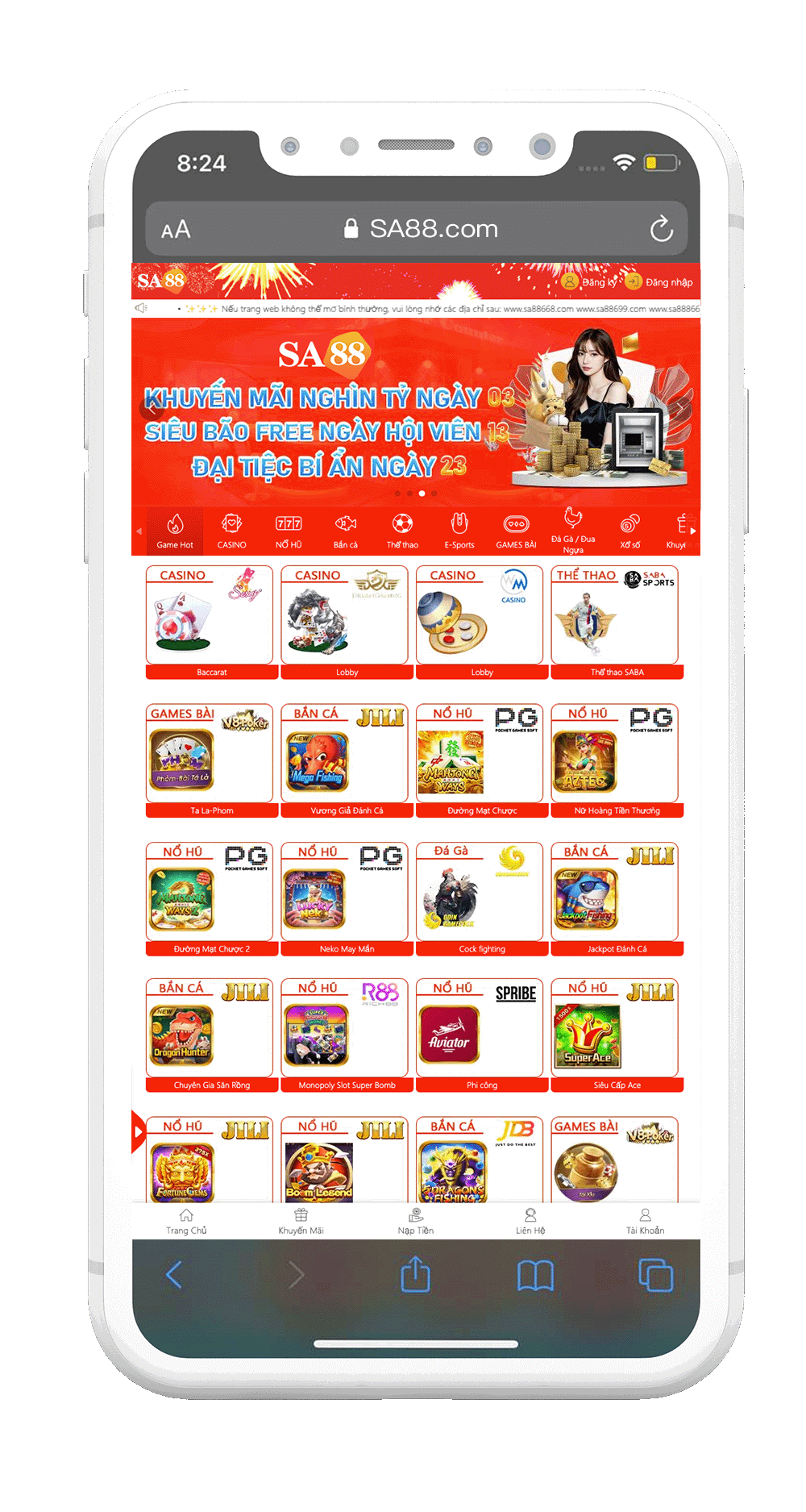 Tải App SA88